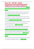 Exam &num; 2 - NR 302 - Health  Assessment 2023 QUESTIONS WITH  COMPLETE SOLUTIONS GRADED A&plus;