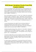 HESI Dosage Calculations Practice Exam With Complete Solutions