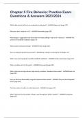 Chapter 5 Fire Behavior Practice Exam Questions & Answers 2023&sol;2024