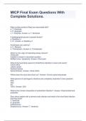 MICP Final Exam Questions With Complete Solutions&period;