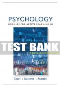 Test Bank For Psychology&colon; Modules for Active Learning - 14th - 2018 All Chapters - 9781305964112