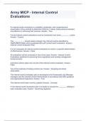 Army MICP - Internal Control Evaluations