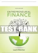 Test Bank For Entrepreneurial Finance - 6th - 2018 All Chapters - 9781305968356
