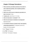 Chapter 18 Dosage Calculation