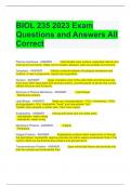 BIOL 235 2023 Exam Questions and Answers All Correct 