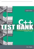 Test Bank For C++ Programming: From Problem Analysis to Program Design - 8th - 2018 All Chapters - 9781337102087