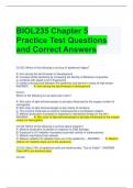 BIOL235 Chapter 5 Practice Test Questions and Correct Answers 