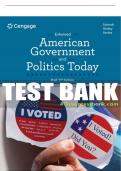 Test Bank For American Government and Politics Today, Enhanced Brief - 11th - 2024 All Chapters - 9780357795385