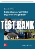 Test Bank For Essentials of Athletic Injury Management, 11th Edition All Chapters - 9781259912474