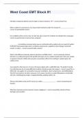 West Coast EMT Block &num;1 2023 with 100&percnt; correct answers