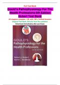 Gould’s Pathophysiology For The Health Professions 6th Edition Hubert Test Bank (All Chapters complete 1-28, 100% Verified Answers)