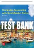 Test Bank For Computer Accounting with QuickBooks Online, 3rd Edition All Chapters - 9781264127276