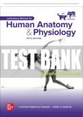 Test Bank For Laboratory Manual for Human Anatomy & Physiology with Cat & Fetal Pig Dissections, 5th Edition All Chapters - 9781260265200