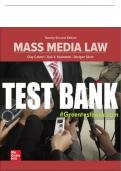 Test Bank For Mass Media Law, 22nd Edition All Chapters - 9781260837421