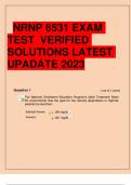 NRNP 6531 EXAM  TEST VERIFIED  SOLUTIONS LATEST  UPADATE 2023