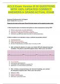 ACLS Exam Version B 50 QUESTIONS  WITH 100% UPDATED CORRECT  ANSWERS/A GRADE/ACTUAL EXAM