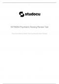 Psychiatric Nursing Review Test latest updated Questions with 100%correct Answers 
