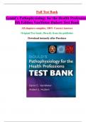 Gould’s Pathophysiology for the Health Professions 5th Edition VanMeter Hubert Test Bank (All Chapters complete 1-28, 100% Verified)