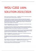 WGU C202 100%  SOLUTION 2023//2024 exams and correct answers