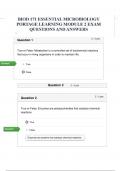 BIO 171 essential microbiology - M2 Module 2 Exam Graded A 