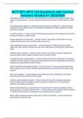 NCTI MT1-MT2 130 Questions with Correct Answers Graded A&plus; 2023&sol;2024