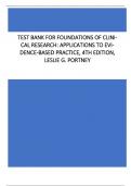 Portney: Test Bank for Foundations of Clinical Research Applications to Evidence-Based Practice, 4th Edition, Leslie G. Portney