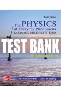 Test Bank For Physics of Everyday Phenomena, 10th Edition All Chapters - 9781260718935