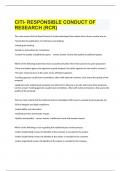 CITI- RESPONSIBLE CONDUCT OF RESEARCH (RCR) 2023/24 UPDATE WITH SOLUTIONS