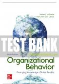 Test Bank For Organizational Behavior: Emerging Knowledge. Global Reality, 9th Edition All Chapters - 9781260799552