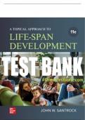 Test Bank For A Topical Approach to Lifespan Development, 11th Edition All Chapters - 9781260726817