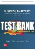 Test Bank For Business Analytics, 2nd Edition All Chapters - 9781264302802