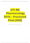 ATI RN Pharmacology 2019&sol;2020 &ndash; Proctored Final Updated Version&lpar;with answers&rpar;