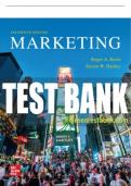 Test Bank For Marketing, 16th Edition All Chapters - 9781264121328