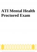 ATI Mental Health Proctored Exam 2023 LATEST