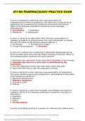 ATI RN PHARMACOLOGY PRACTICE EXAM UPDATED/CORRECT ANSWERS