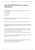 ACQ 101 Module 08 & Exam Contract Management fully solved graded A&plus; 2023
