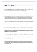 Acq 101 -Mod 4 question n answers graded A&plus; 2023 passed