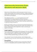 Cybersecurity Awareness Exam Questions and Answers 2024&period;