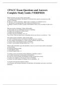CPACC Exam Questions and Answers Complete Study Guide (VERIFIED)