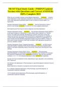 NR 547 Final Study Guide - PMHNP Updated Version with Questions and Correct ANSWERs 100% Complete 2023