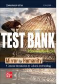 Test Bank For Mirror for Humanity: A Concise Introduction to Cultural Anthropology, 13th Edition All Chapters - 9781260729207