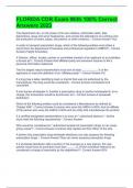 FLORIDA CDR Exam With 100&percnt; Correct Answers 2023