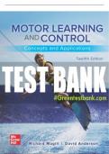 Test Bank For Motor Learning and Control: Concepts and Applications, 12th Edition All Chapters - 9781260240702