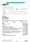 A-level BUSINESS Paper 1 Business 1