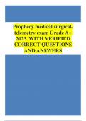 Prophecy medical surgical-telemetry exam Grade A&plus; 2023&period;