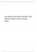 Test Bank For Business Essentials, 12th Edition. Ronald J. Ebert. Ricky W. GriffinTest Bank For Business Essentials, 12th Edition. Ronald J. Ebert. Ricky W. Griffin