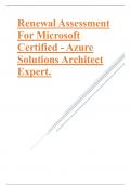 Renewal Assessment For Microsoft Certified - Azure Solutions Architect Expert.