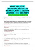 MEDSURG&lowbar;HESI 2 QUESTIONS &ANSWERS &lpar;NEWEST &comma;2020&rpar; &lpar;ANSWERS VERIFIED 100&percnt; CORRECT&rpar; MEDSURG&lowbar;HESI QUESTIONS &ANSWERS
