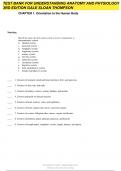 Test Bank - Understanding Anatomy and Physiology&comma; Thompson&comma; 3rd Edition &lpar;Thompson&comma; 2020&rpar;&comma; Chapter 1-25 &vert; All Chapters