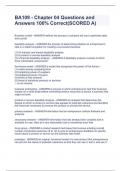 BA109 - Chapter 04 Questions and Answers 100&percnt; Correct&lpar;SCORED A&rpar;
